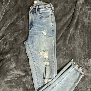 High Rise Jeggings Ripped